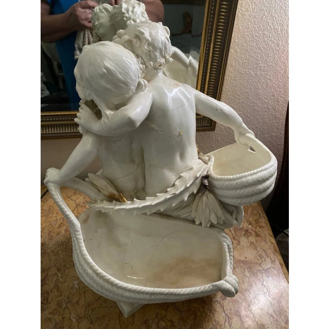 Early 19th Century Antique Sevres Vieux Paris Putti Statue For Sale - Image 6 of 10