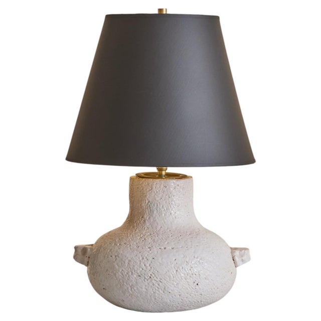 1960s French White Ceramic Table Lamp, 1960s - 2 Available For Sale - Image 5 of 12