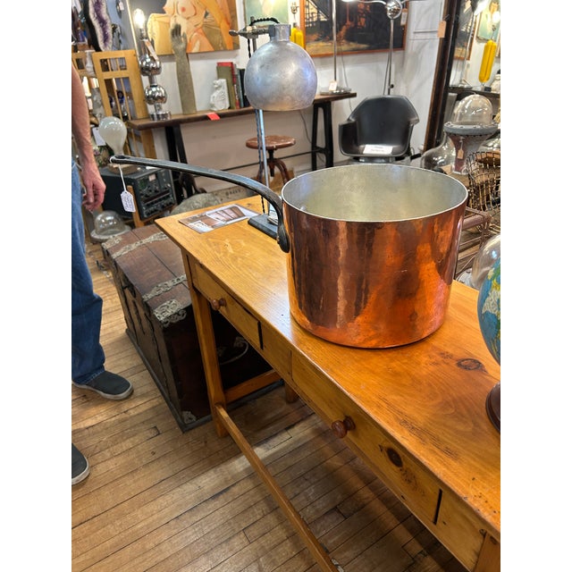 Very Large Antique E Cooper & Sons Copper Pot For Sale In Philadelphia - Image 6 of 15