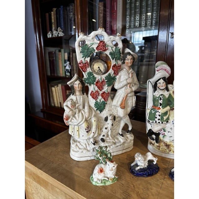 English Staffordshire Dogs, Set of 8 For Sale - Image 4 of 8