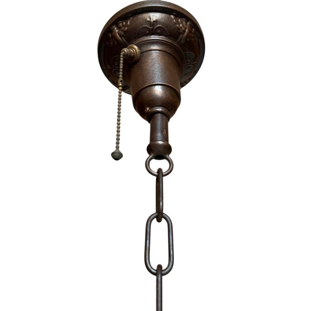 American Vintage School House Pendant Hanging Light Fixtures - a Pair For Sale - Image 3 of 5