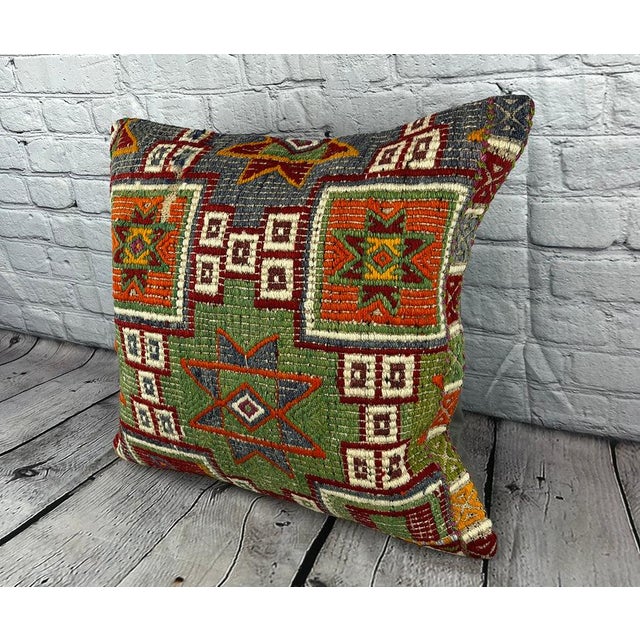 Vintage Pillow Case Turkish Kilim Pillow Decorative Kilim Pillow Dry cleaning only. PILLOW INSERT IS NOT INCLUDED