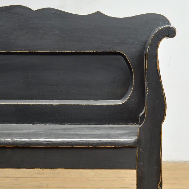 Wood Antique Pine Bench, 1900s For Sale - Image 7 of 11
