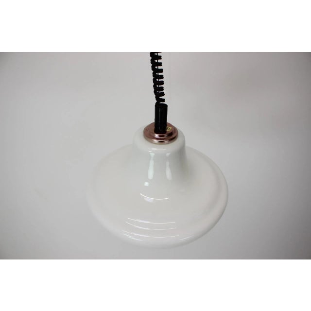 Mid-Century Adjustable Glass Pendant, 1970s For Sale - Image 4 of 10