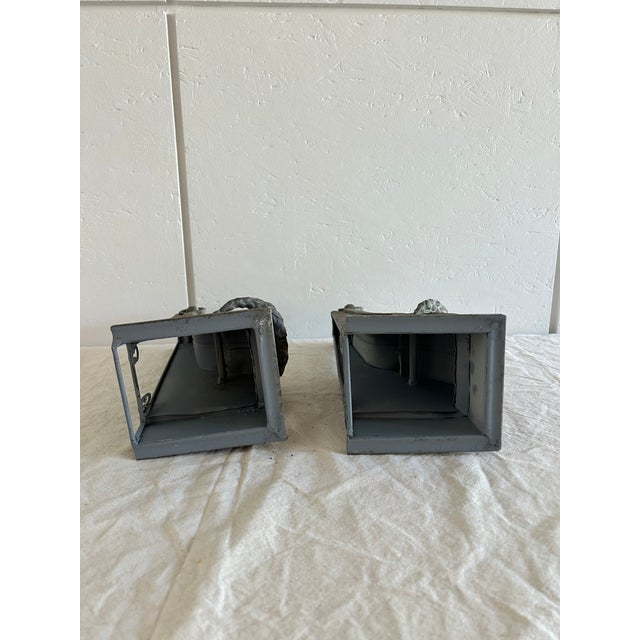 Metal Antique Pair of Architectural Corbel Brackets For Sale - Image 7 of 7