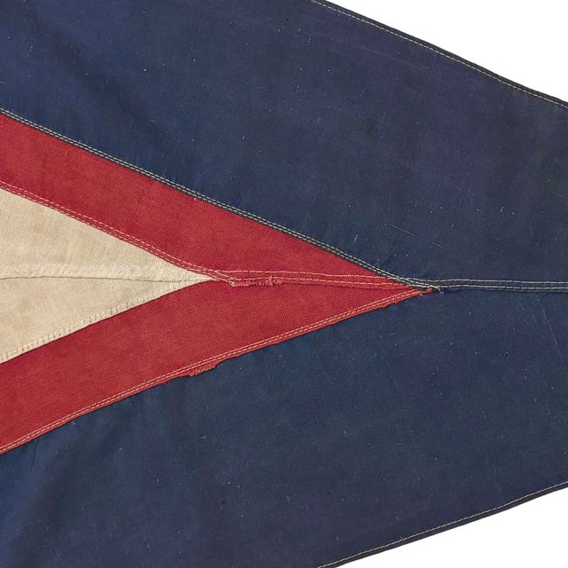 Vintage Cotton Nautical Yacht Club Signal Flag For Sale - Image 4 of 4