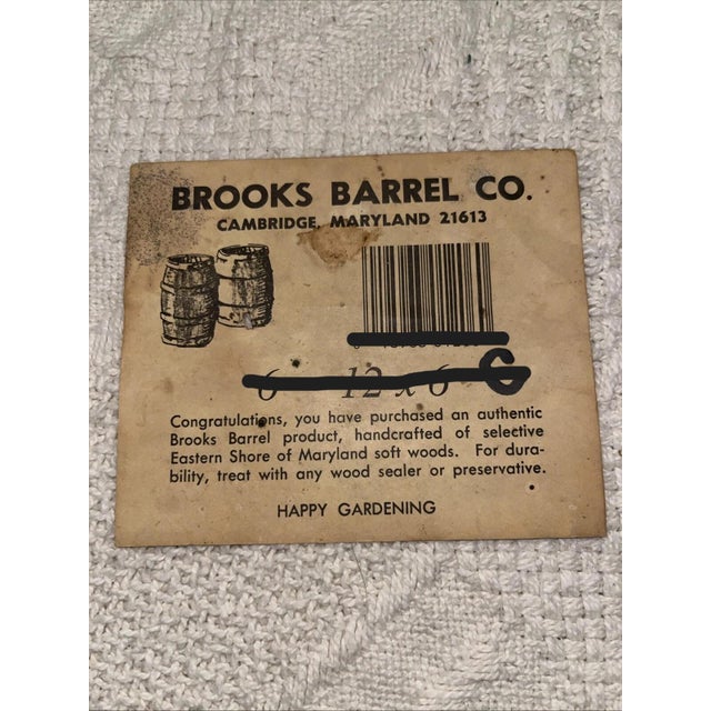 Brown Antique Slack Wooden Barrel by Brooks Barrel Company - Usa Made For Sale - Image 8 of 8