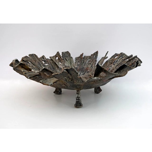 Unique brutalist and sculptural centerpiece of its kind, designed and created in Italy in the 70s by the Italian sculptor...