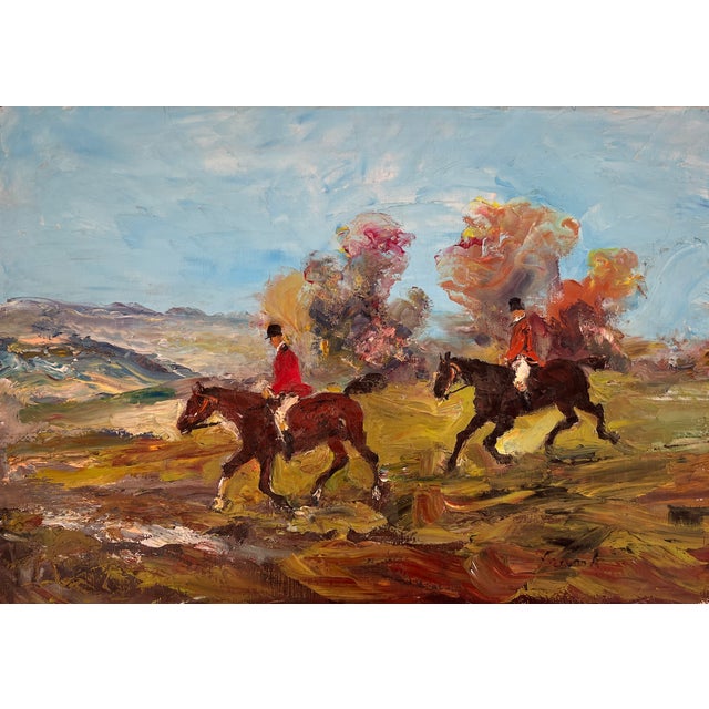 Frank, Cavaliers en balade, Oil on Canvas For Sale - Image 11 of 11