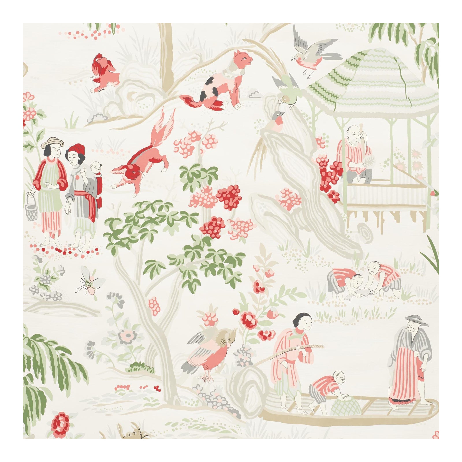 Sample - Schumacher Yangtze River Wallpaper in Ivory ...