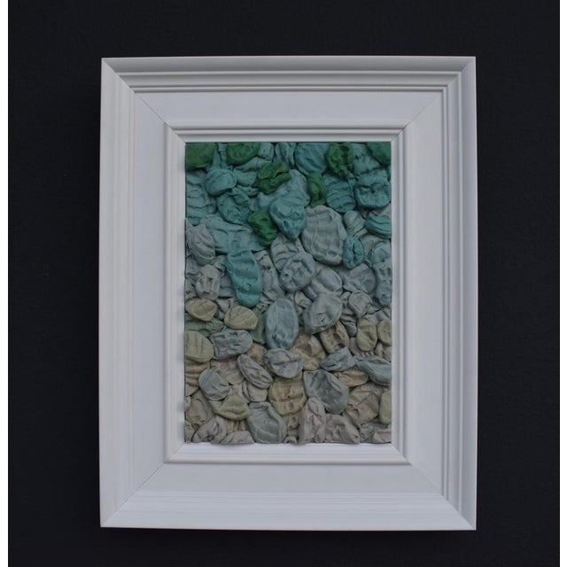 María Magán, Wall Mounted Sculpture with Mint Green Chewing Gum Forms, 2022, Wood For Sale - Image 9 of 11