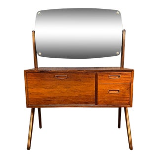 Vintage Danish Mid-Century Modern Rosewood Vanity by Sigfred Omann For Sale