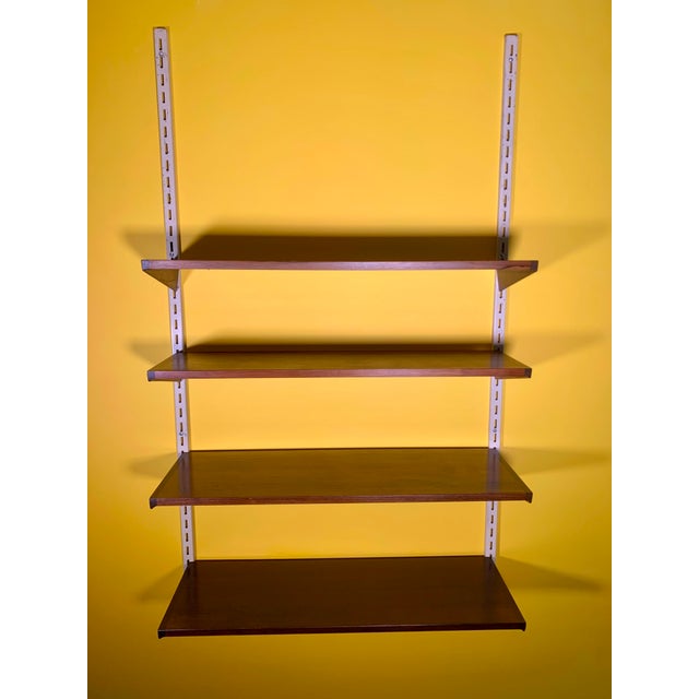 Kai Kristiansen 1960s Kai Kristiansen Rosewood Wall Unit, Mid-Century Scandinavian Shelving System For Sale - Image 4 of 9