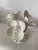 Vintage Portuguese White Ceramic Flower Sculpture For Sale - Image 4 of 9
