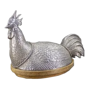 Vintage Valenti Spain Silver Plated Rooster Covered Serving Set