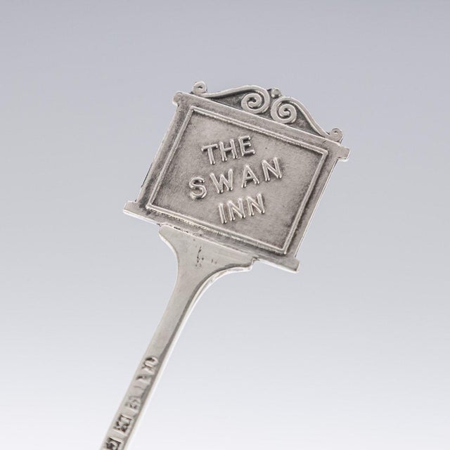 Vintage English Silver Cased Pub Sign Cocktail Picks, 1952, Set of 6 For Sale - Image 9 of 18