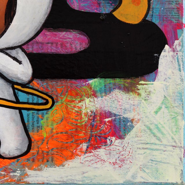Textile Hula With Attitude - Original Contemporary Figurative Mixed Media Painting by Melanie Tiongson For Sale - Image 7 of 9