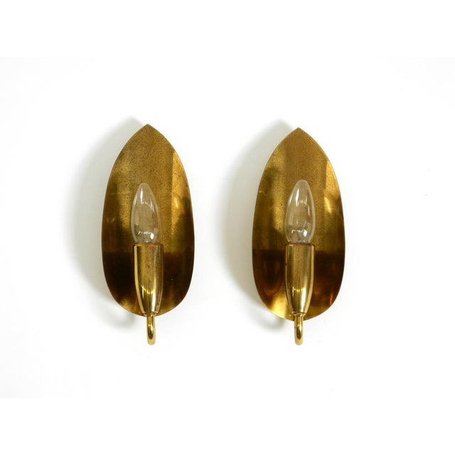 Mid-Century Modern Cone Brass Wall Lamps, 1950s, Set of 2 For Sale - Image 15 of 15