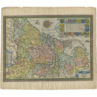 Antique Map of the Netherlands by Guicciardini, 1612 For Sale