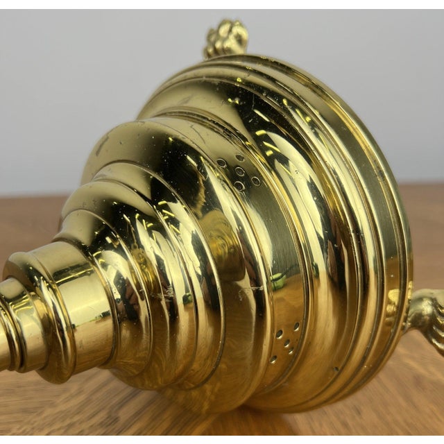 Vintage French Style Brass Gold Candleholders, Set of 2 For Sale - Image 12 of 18