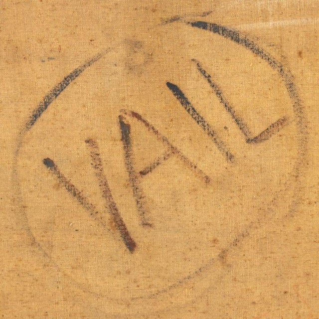 1920s Dorothy Vail Seated Male Figure Oil, Ca. 1924 For Sale - Image 5 of 6