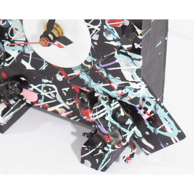 Richard Birkett Signed 1990 Splatter Fantasy Clock For Sale - Image 9 of 9