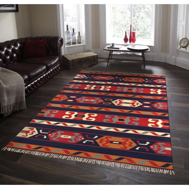 Pasargad Home Anatolian Multi Cotton Area Rug- 9' 0" X 12' 0" For Sale - Image 4 of 4