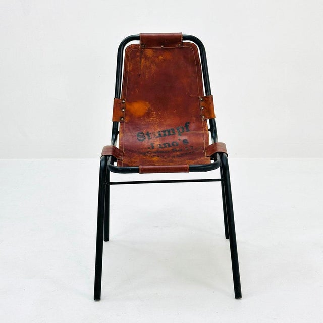 Bauhaus Bauhaus Les Arcs Cognac Leather Chair by Charlotte Perriand, 1980s For Sale - Image 3 of 11