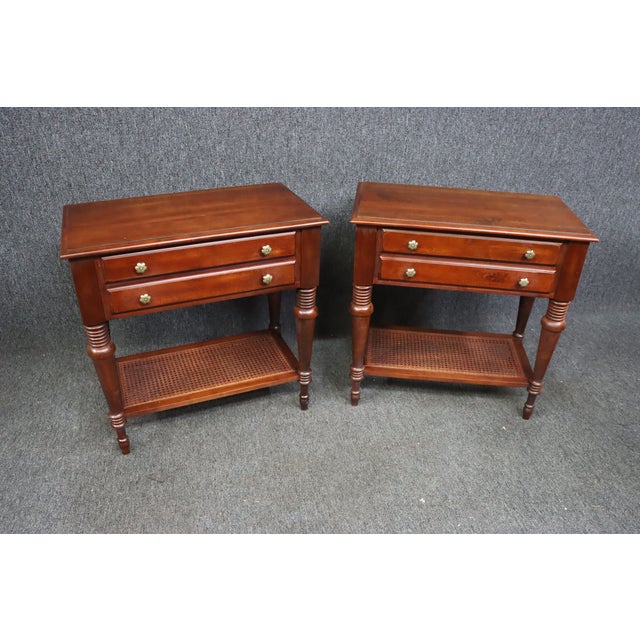 Ethan Allen Cherry Nightstands a Pair Chairish