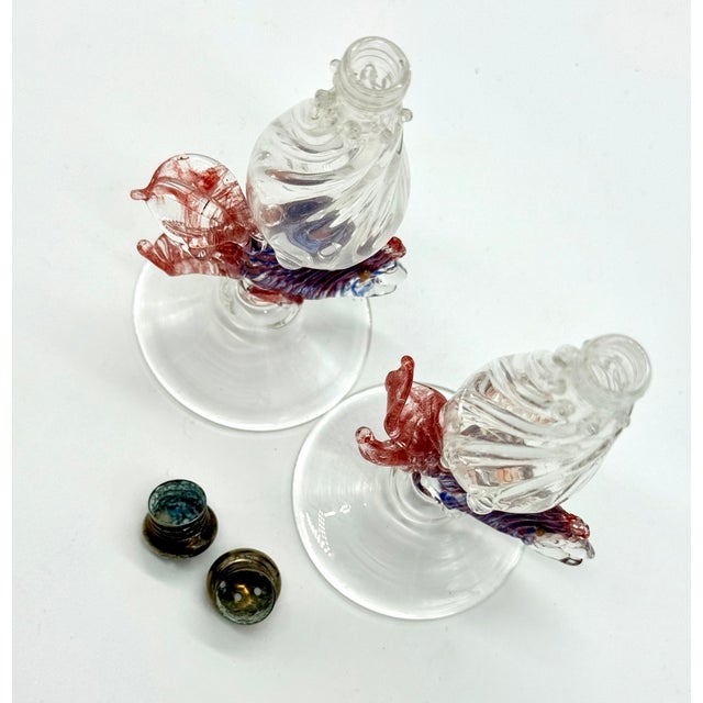 1995 Gazelle Hand Blown Tropical Fish Art Glass Salt & Pepper Shakers For Sale - Image 4 of 10