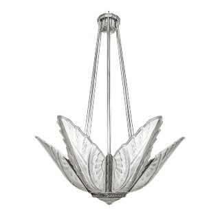 French Art Deco Chandelier Signed by Hanots For Sale