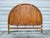 70's Waterfall Rattan Queen Size Headboard Manner of Gabriella Crespi sold as found in good condntio with a slight warp to...