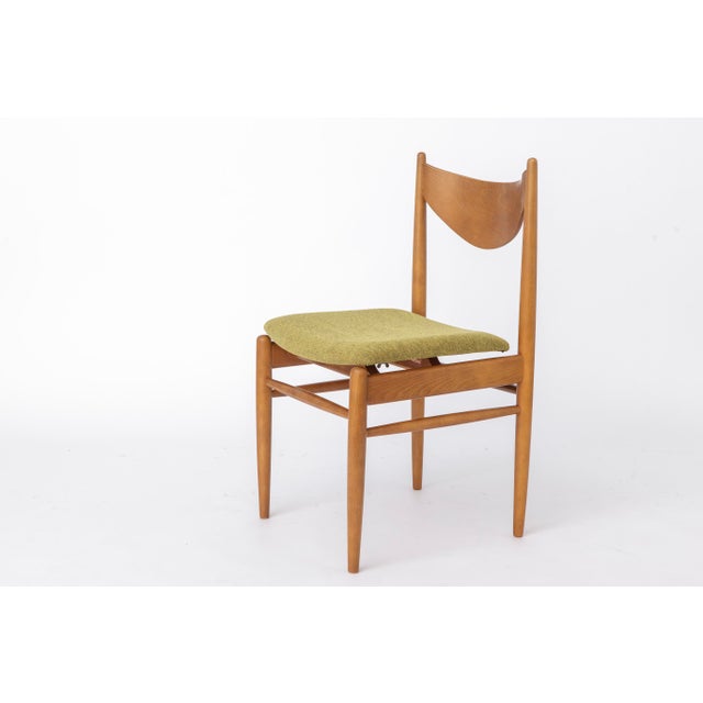 1960s Vintage German Dining Chairs in Beech, 1960s, Set of 5 For Sale - Image 5 of 11