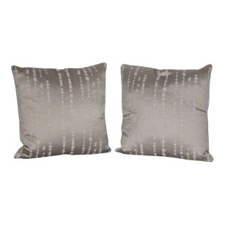Pair of Jim Thompson Silk Decorative Throw Pillows For Sale