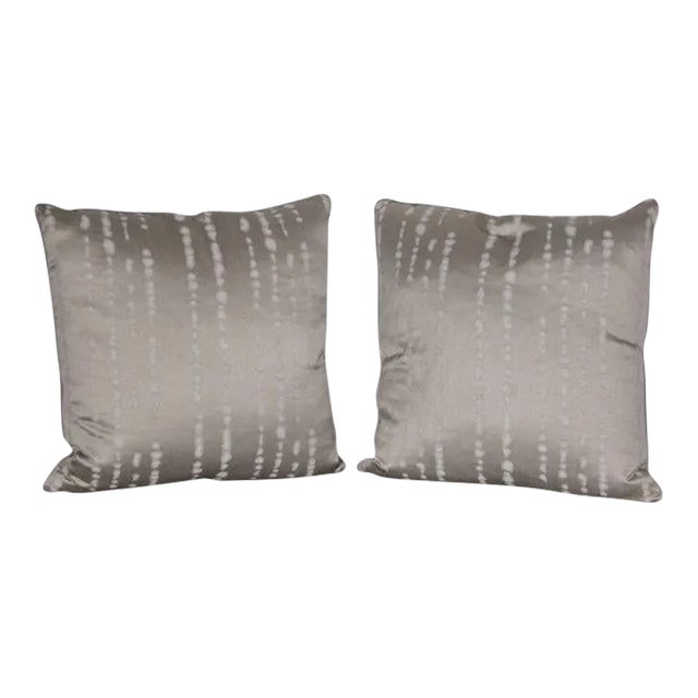 Pair of Jim Thompson Silk Decorative Throw Pillows For Sale