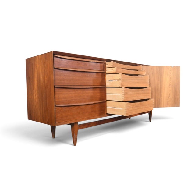 Mid 20th Century Svend Age Madsen Thirteen Drawer Dresser in Teak, Attributed For Sale - Image 13 of 14