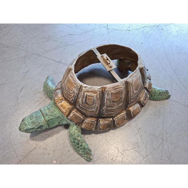 Forest Green Turtle Sculpture, 1990, Bronze For Sale - Image 8 of 9