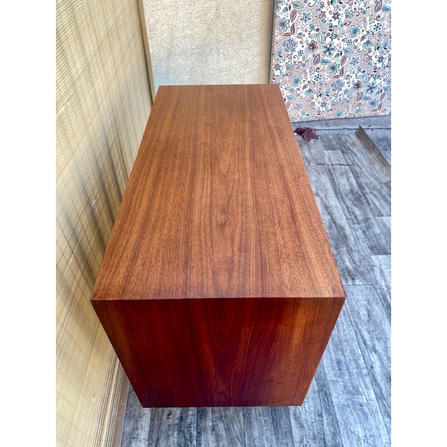 Vintage Wooden File Cabinet Jens Risom Style. For Sale - Image 4 of 12