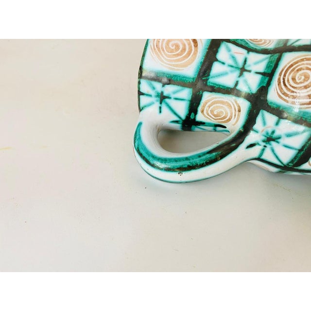 1960s French Ceramic Pitcher in Green and Brown by Robert Picault, 1960 For Sale - Image 5 of 16