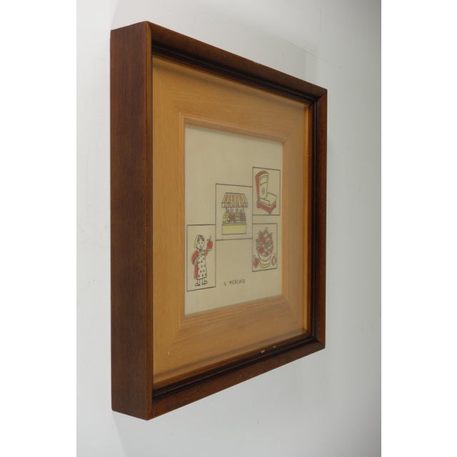 Art Naif Painted Ceramic Tiles with Vegetables, Italy, 1970s, Set of 3 For Sale - Image 6 of 11