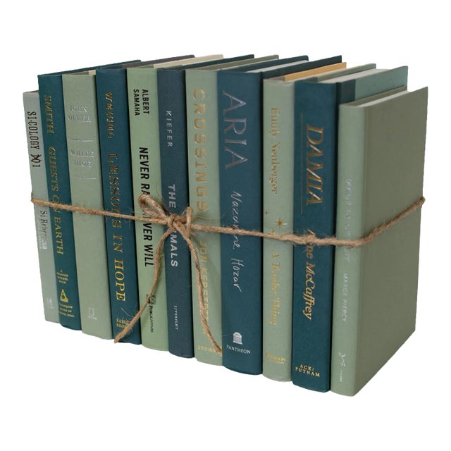 Decorative Books - Ivy Book Bundle - 1 Foot of Green Books For Sale