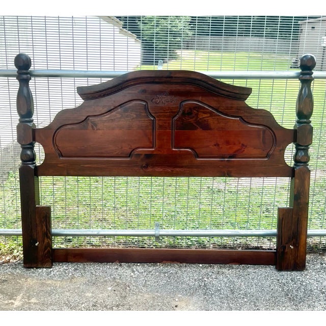 Vintage Convertible Queen or Full Size Traditional Style Headboard For Sale - Image 12 of 12