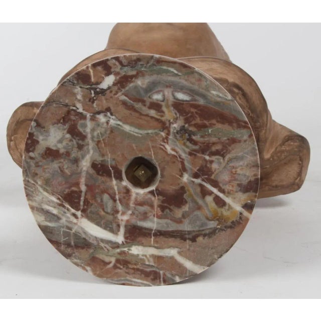 18th C Style French Terracotta Bust of a Boy by Jean-Antoine Houdon (1741-1828) For Sale - Image 4 of 5