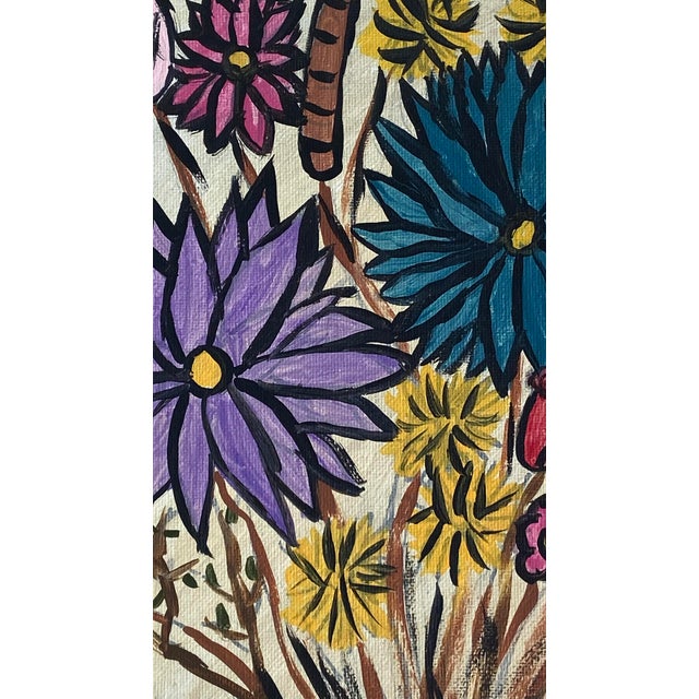 Wildflowers a Contemporary Folk Art Painting For Sale In Savannah - Image 6 of 9
