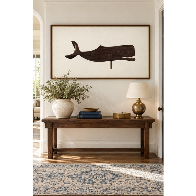Nautical Vintage Whale Wall Art Print - Nautical Folk Art by Albert Ryder, 18" X 12" For Sale - Image 3 of 7