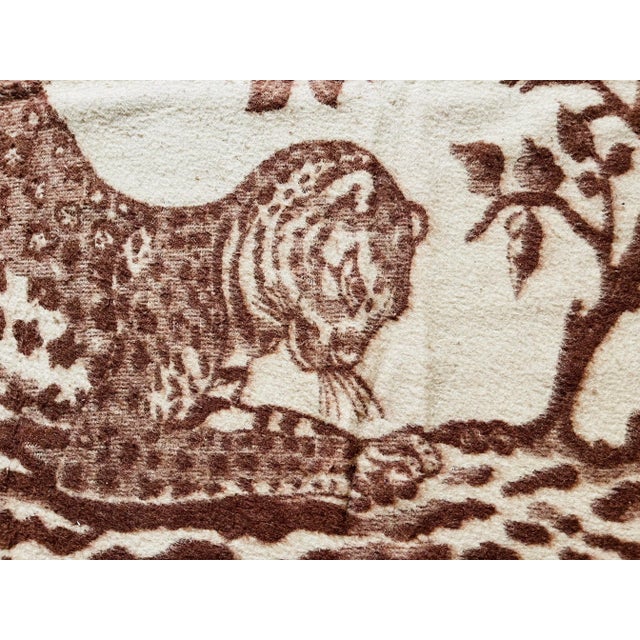 Vintage Wool Tiger Blanket Safari Style For Sale - Image 4 of 7