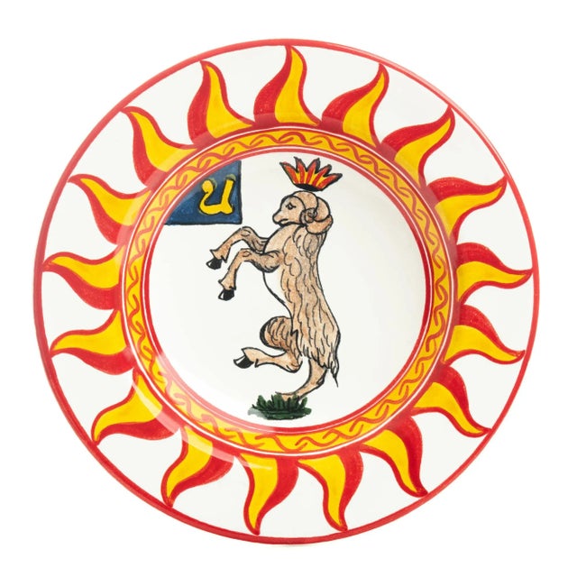 Traditional Ram Pasta/Soup Bowl 10", Contrade Dinnerware From Siena For Sale - Image 3 of 9