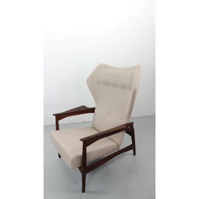 Bovenkamp Danish Adjustable Wingback Lounge Chair in Teak attributed to Ib Kofod Larsen for Bovenkamp, 1950s For Sale - Image 4 of 18