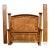 Vtg. Queen Size Wood Tuscan Style Complete Bed W/Rails For Sale