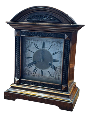 Victorian Chiming Mantle Clock with Key and Pendulum